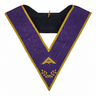 Senior Warden purple Collar. Natural Silk - Memphis-Misraïm Rite (ORUMM)