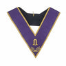 Junior Warden purple Collar. Natural Silk - Memphis-Misraïm Rite (ORUMM)