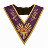 Worshipful Master purple Collar. Natural Silk - Memphis-Misraïm Rite (ORUMM)