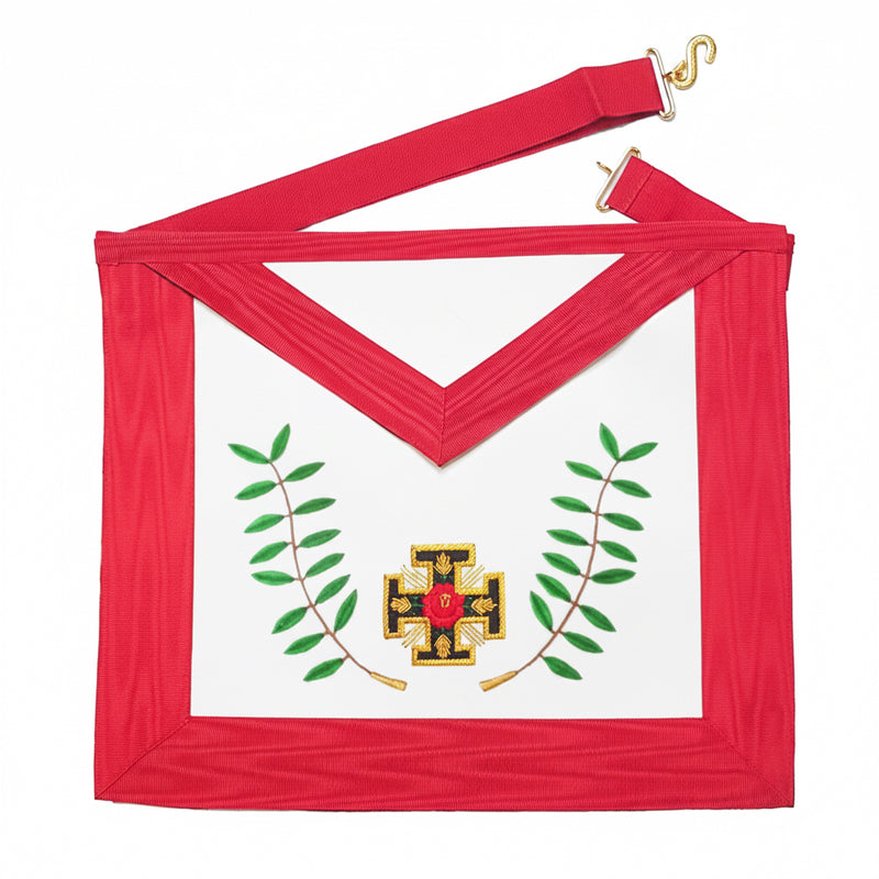 Tablier Chevalier Rose - Croix. Croix Potencée/Acacias - 18° degré REAA - Nos Colonnes