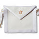 Fellowcraft Apron. White border. Faux leather. 30x35cm - Memphis-Misraim (ORUMM)