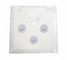 Fellowcraft Apron. White Rosettes. 34x34cm - Lodge of St John, Swedish Rite