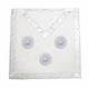 Tablier Compagnon. Rosettes blanches. 34x34cm - Loges St Jean, Rite Suédois