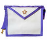 Fellowcraft Apron. Purple border. Faux leather. 30x35cm - Memphis-Misraïm (ORUMM)