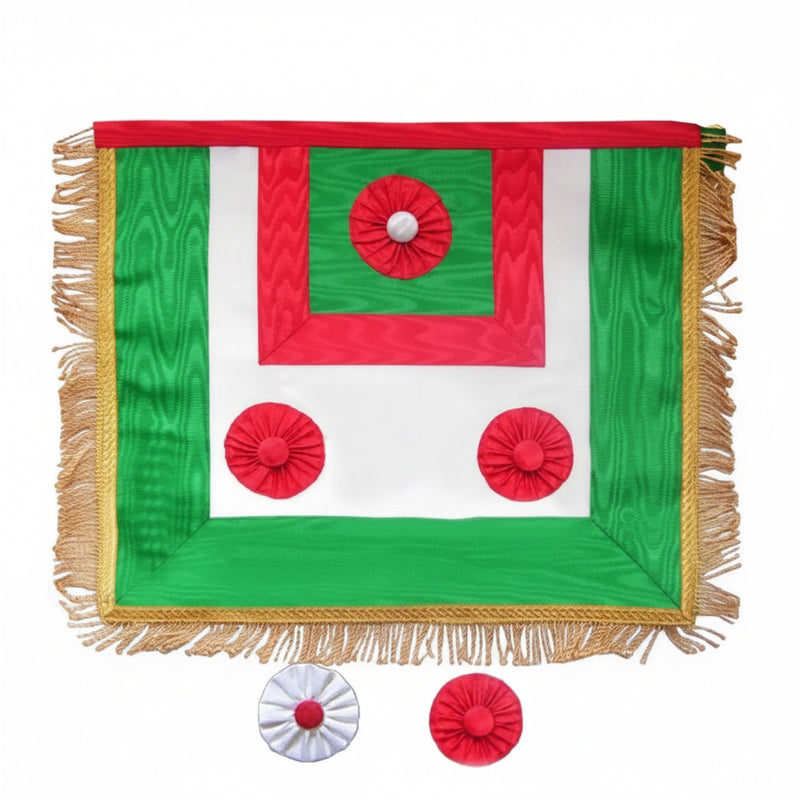 Tablier Député Maître (MESA), bavette rectangulaire. 41x34cm - Régime Écossais Rectifié - Nos Colonnes