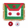 Deputy Master Apron. Trapezoidal flap and fringe. 41x34cm - Rectified Scottish Rite
