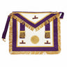 Grand Master 97° & Deputy 96° Apron. Fringe. Real leather. 41x46cm - Memphis-Misraim Rite (ORUMM)