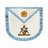 Master Mason Apron. Tools. Round edge. 39x33cm - French Rite "Modern"
