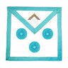 Master Mason Apron. Blue Rosettes. 34x34cm - St John Lodge, Swedish Rite