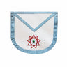 Master Mason Apron. Triple Triangle. Round edge. 39x33cm - French Rite "Modern"