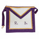 Tablier Maître violet. Simili cuir. 39x33cm - Memphis-Misraïm (ORUMM)