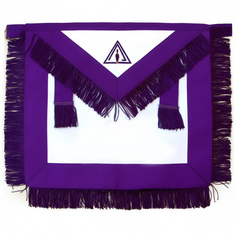 Tablier Membre. Franges, Triangle brisé à gauche - Degrés Cryptiques (style américain) - Nos Colonnes