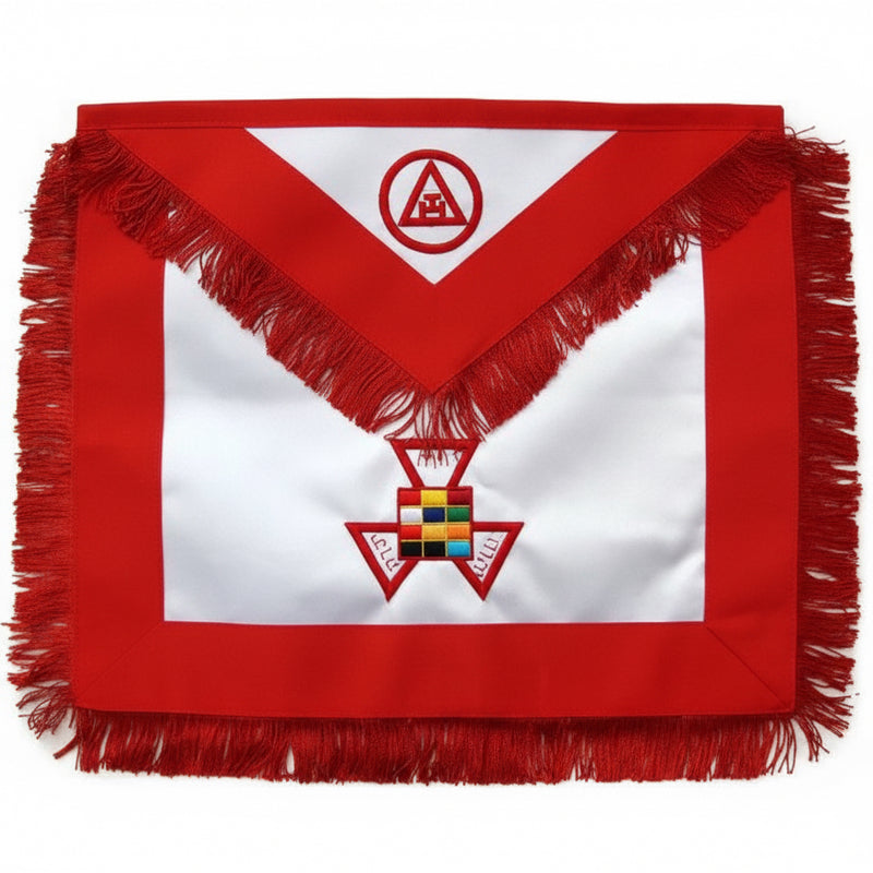Tablier Passé Grand Prêtre. Franges. 41x35 cm - Arche Royale Américaine (Rite d’York) - Nos Colonnes
