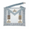 Worshipful/Past Master Apron. 3 Taus/Tassels. 39x33cm - Rectified Scottish Rite (RSR)