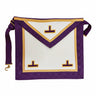 Worshipful/Past Master purple Apron. Faux leather. 39x33cm - Memphis-Misraim