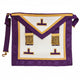 Tablier Vénérable Maître violet. Simili cuir. Pendeloques. 39x33cm - Memphis-Misraïm (ORUMM)