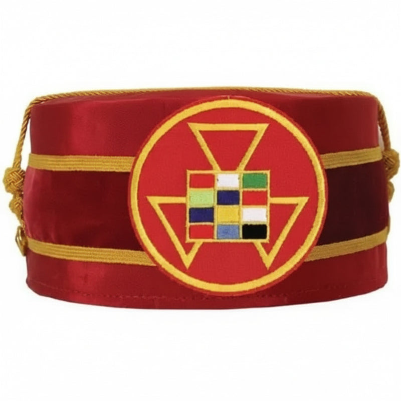 Toque de Luxe Rouge Passé Grand Prêtre - Arche Royale Américaine (Rite d’York) - Nos Colonnes