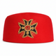 18th Degree Soft Red Cap (Black Cross) - Ancient Accepted Scottish Rite (AASR) 