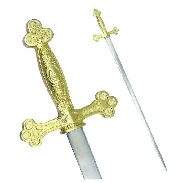 Épée maçonnique de Loge - Garde tréflée, symboles Nos Colonnes - Boutique Maçonnique
