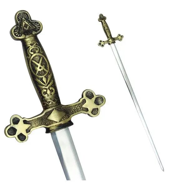 Épée maçonnique de Loge - Garde tréflée, symboles Nos Colonnes - Boutique Maçonnique