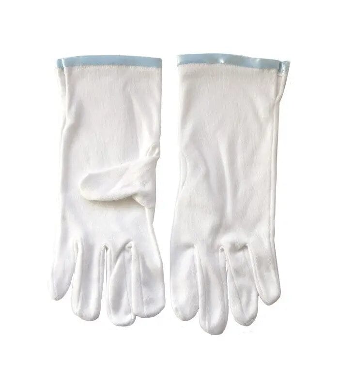 Gants Maçonniques blancs bordés de bleu ciel gants Nos Colonnes - Boutique Maçonnique 
