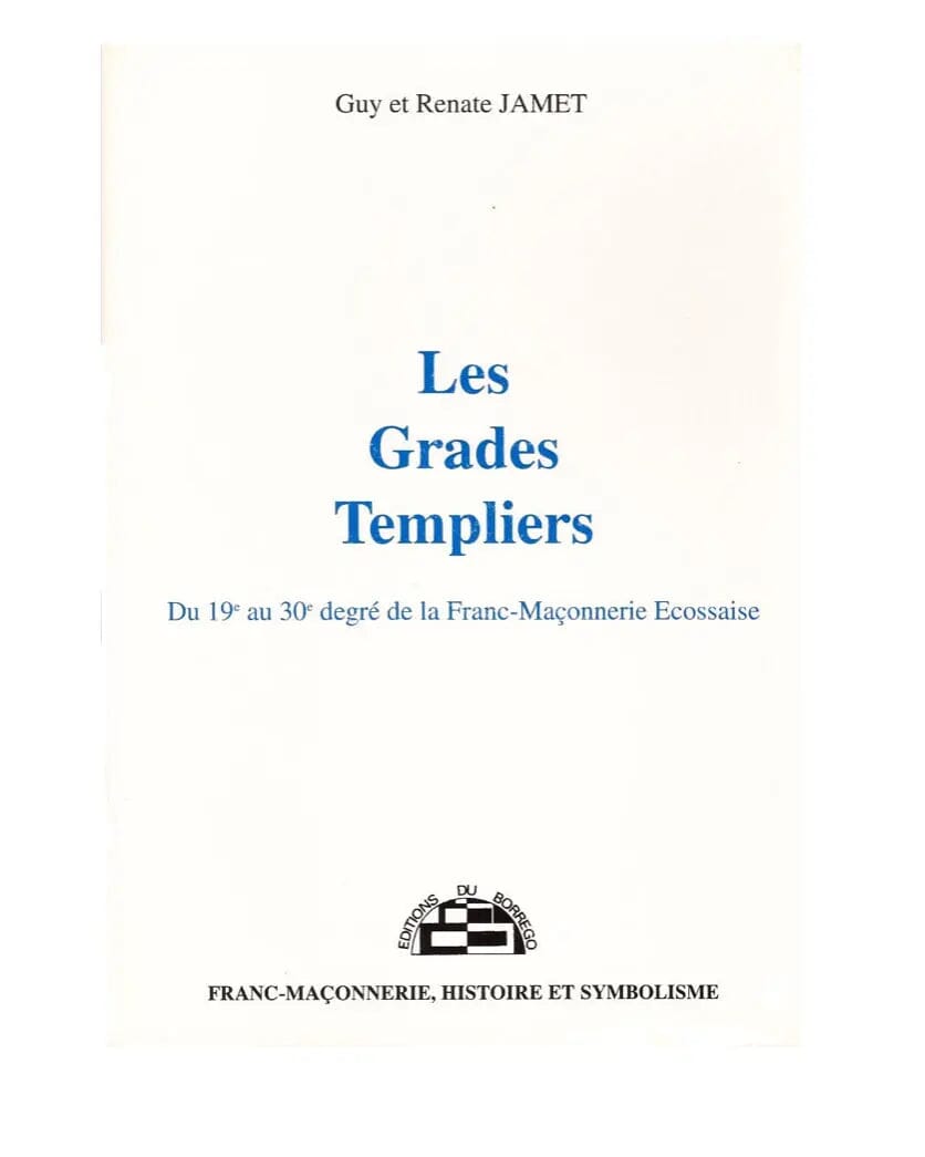 Les Grades Templiers livre maconnique Nos Colonnes - Boutique Maçonnique 