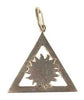 Pendentif Triangle Soleil (argent 925/1000) Nos Colonnes - Boutique Maçonnique 