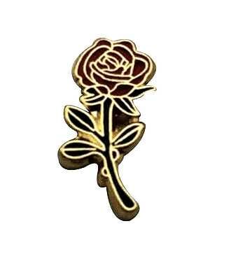 Pin's Maçonnique Rose (Rouge et Or) pins Nos Colonnes - Boutique Maçonnique 