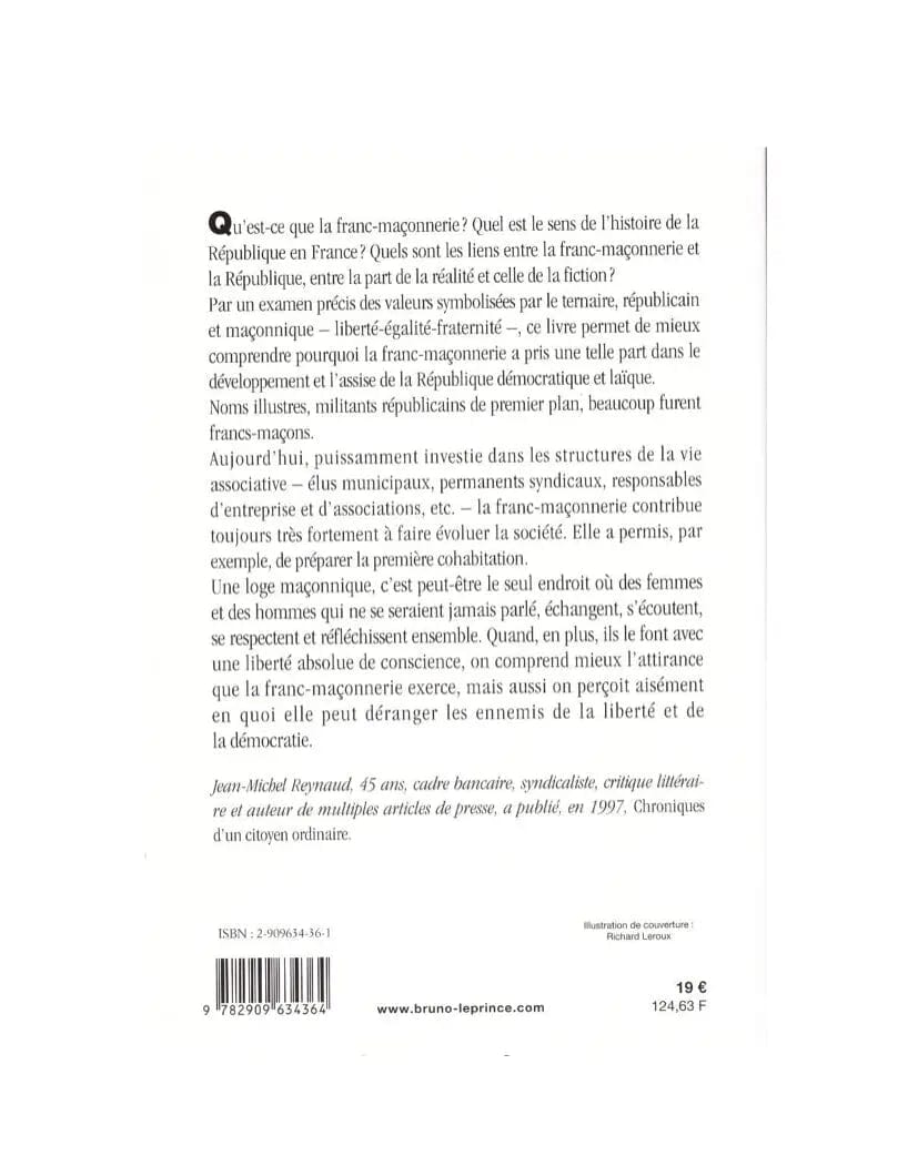 République et Franc-Maçonnerie livre maconnique Nos Colonnes - Boutique Maçonnique 