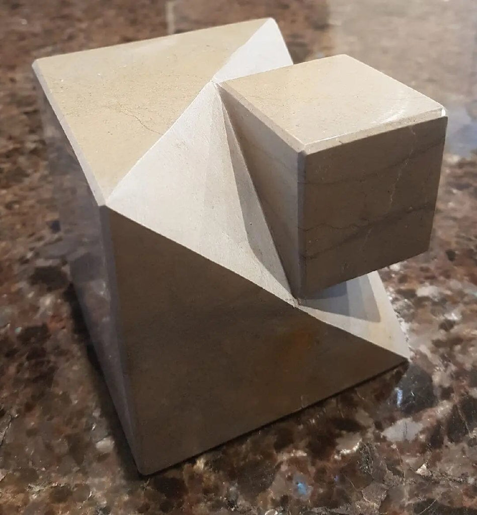 Sculpture « Cube sortant d’un cube » sculpture Nos Colonnes - Boutique Maçonnique 