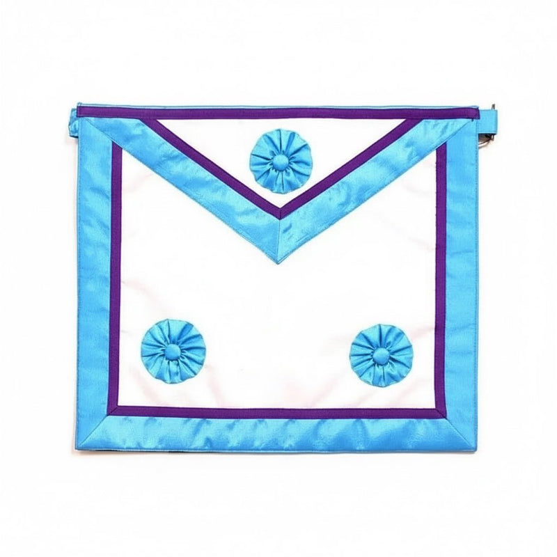 Tablier Maître. 3 Rosettes. 39x33cm - Memphis-Misraïm tablier Nos Colonnes - Boutique Maçonnique