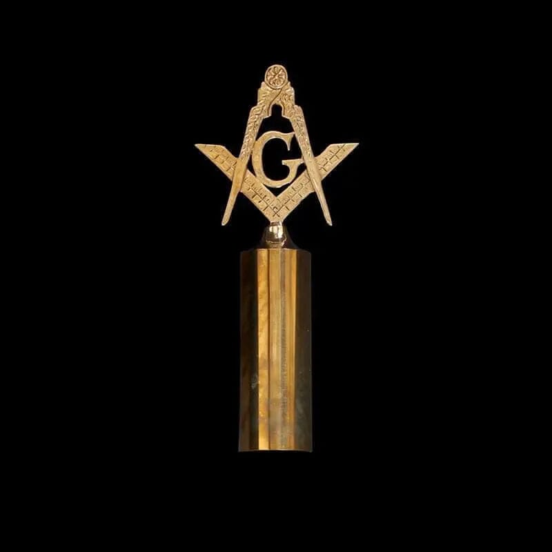 Tête de Canne Maître des Cérémonies (dorée) - Rite d’York bijoux Nos Colonnes - Boutique Maçonnique 