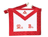 Master Mason Apron. M.: B.:/Square & Compass. 39x33cm - Ancient Accepted Scottish Rite (AASR)