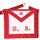 Master Mason Apron. M.: B.:/Square & Compass. 39x33cm - Ancient Accepted Scottish Rite (AASR)