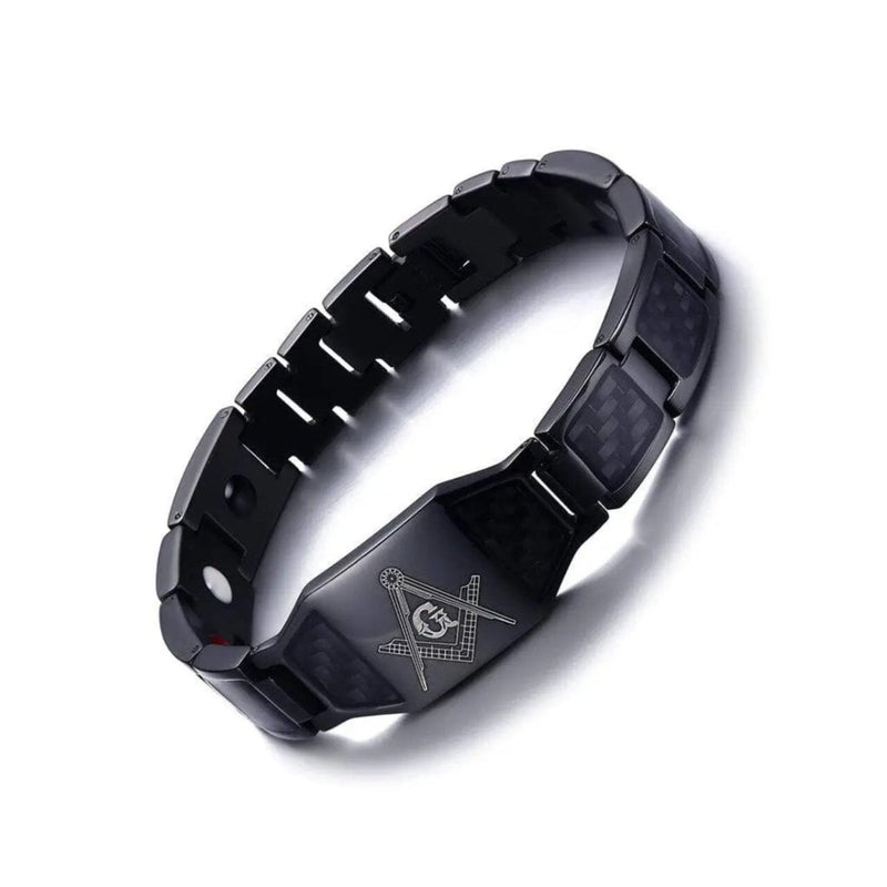 Bracelet Maçonnique (Carbone) - Nos Colonnes