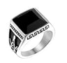 Masonic signet ring (Silver with black stone)