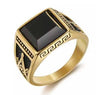 Masonic signet ring (Gold with black stone)