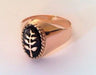 Gold and onyx "Acacia" Signet Ring