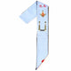 Master Mason Sash. M.: B.:/Square & Compass/Pillars/Rosette. Natural Silk - French Rite "Traditional" and "Modern"