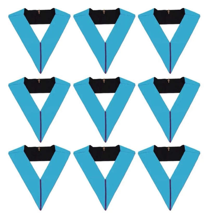 Pack 9 Sautoirs Officiers. Sans broderies. Soie naturelle - Memphis - Misraïm - Nos Colonnes