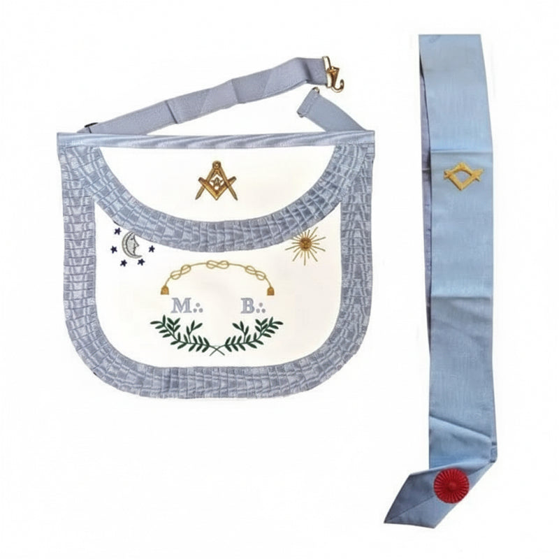 Pack Maître. Tablier Arrondis + Cordon - Rite Français Traditionnel - Nos Colonnes