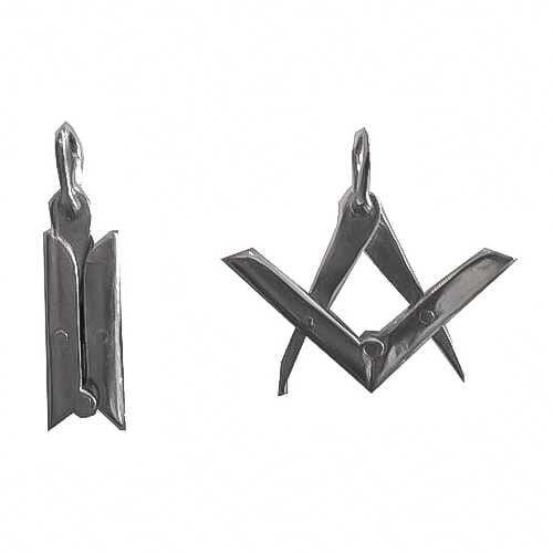 Pendentif Compas Équerre articulé (argent 925/1000) - Nos Colonnes