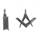 Square & Compass hinged Pendant (925/1000 silver)