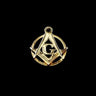Square & Compas on Circle Masonic Pendant 