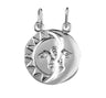 Pendentif grand modèle Soleil Lune Argent