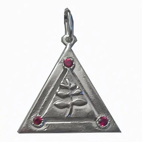 Pendentif Triangle Acacia en argent avec oxydes de zirconium (argent 925/1000) - Nos Colonnes