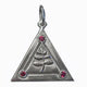 Pendentif Triangle Acacia en argent avec oxydes de zirconium (argent 925/1000)