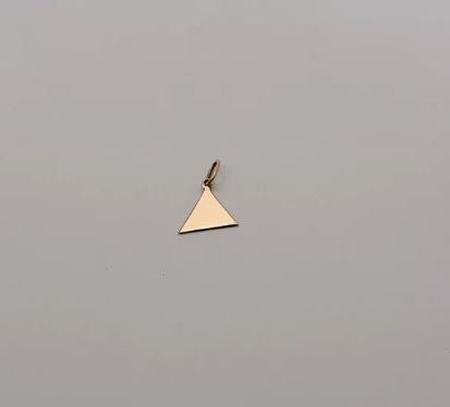 Pendentif triangle demi pouce en or - Nos Colonnes