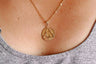"Delta with Letter G" gold Pendant