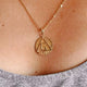 Pendentif triangle maçonnique lettre G en or